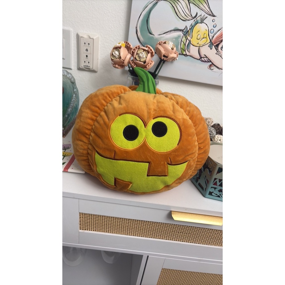 Rare Cookie Monster Sesame Place SeaWorld Sesame Street Pumpkin Plush Toy
